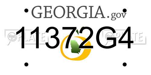 11372G4 Georgia License Plate