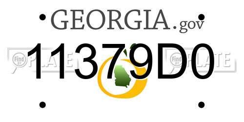 11379D0 Georgia License Plate
