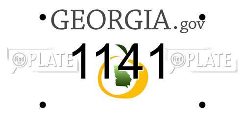 1141 Georgia License Plate