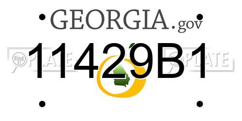 11429B1 Georgia License Plate