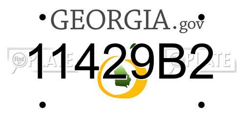 11429B2 Georgia License Plate