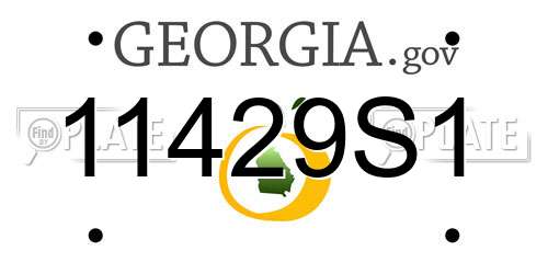 11429S1 Georgia License Plate