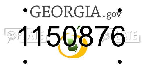 1150876 Georgia License Plate