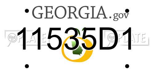 11535D1 Georgia License Plate