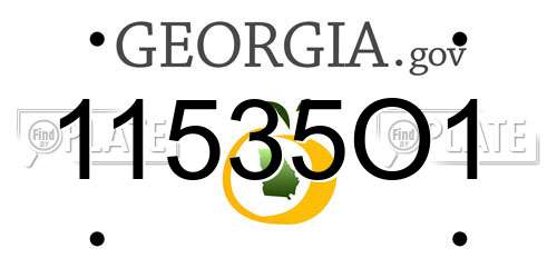 11535O1 Georgia License Plate