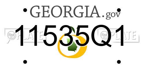 11535Q1 Georgia License Plate