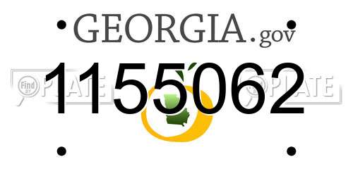 1155062 Georgia License Plate
