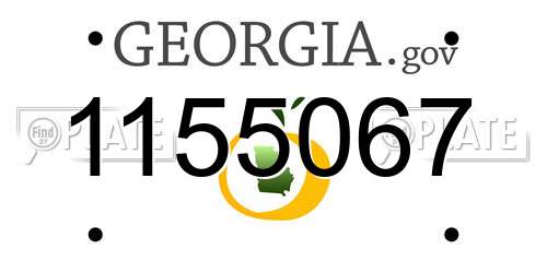 1155067 Georgia License Plate