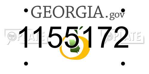 1155172 Georgia License Plate