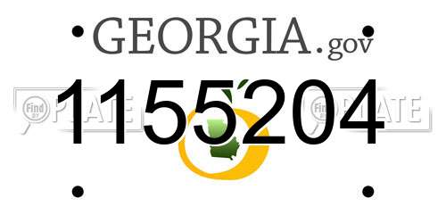 1155204 Georgia License Plate