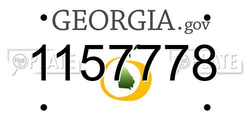 1157778 Georgia License Plate