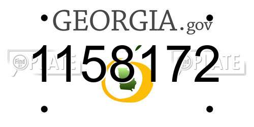 1158172 Georgia License Plate