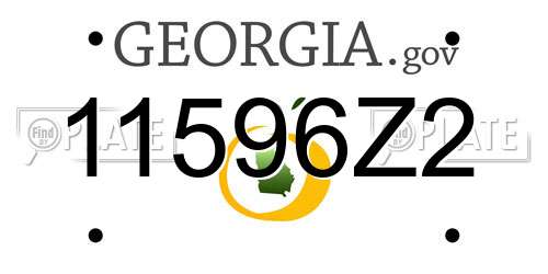 11596Z2 Georgia License Plate