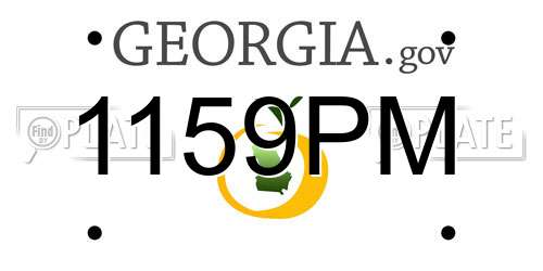 1159PM Georgia License Plate