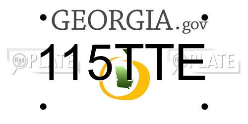 115TTE Georgia License Plate
