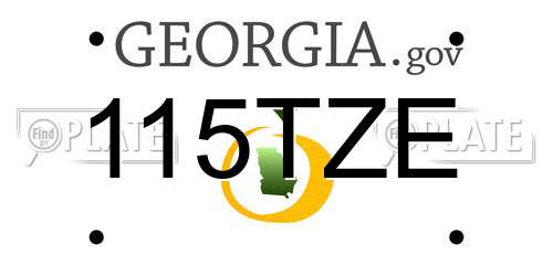 115TZE Georgia License Plate