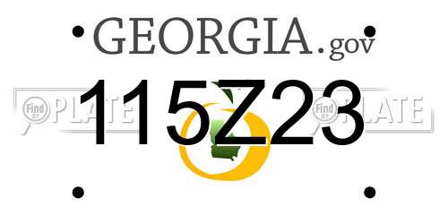 115Z23 Georgia License Plate