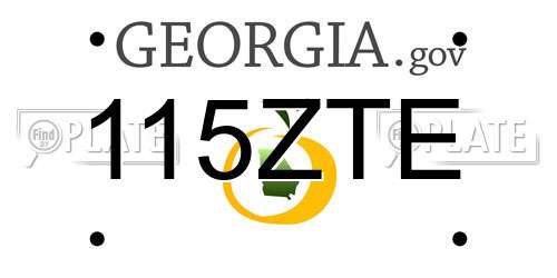 115ZTE Georgia License Plate