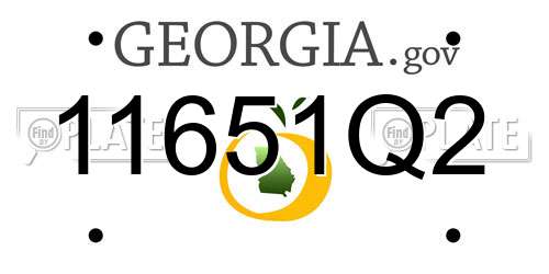 11651Q2 Georgia License Plate