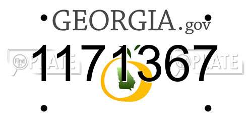 1171367 Georgia License Plate