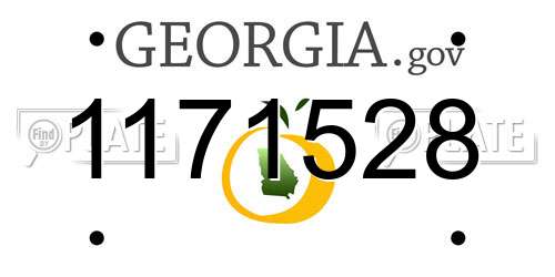 1171528 Georgia License Plate