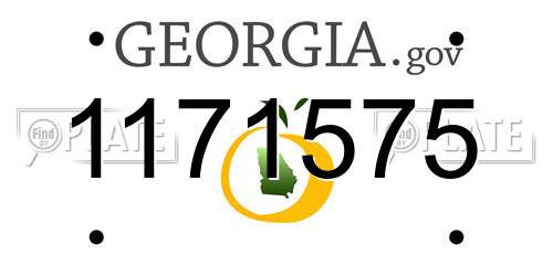 1171575 Georgia License Plate