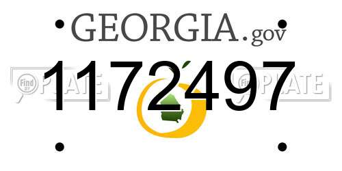 1172497 Georgia License Plate