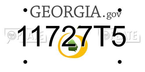 11727T5 Georgia License Plate