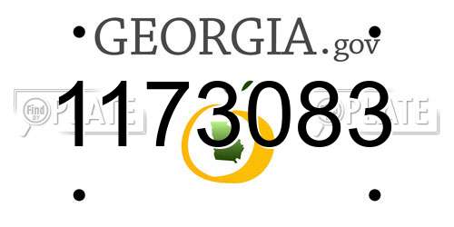 1173083 Georgia License Plate