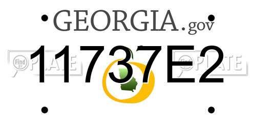 11737E2 Georgia License Plate