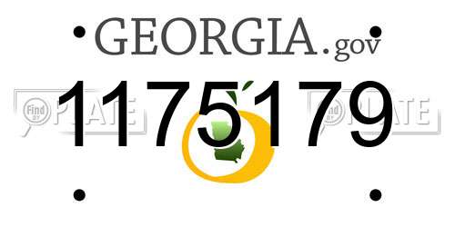 1175179 Georgia License Plate