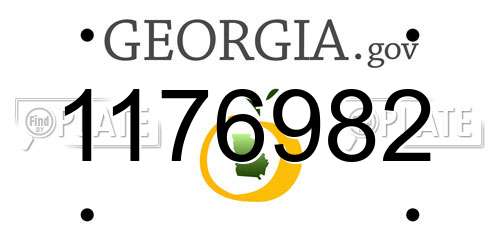 1176982 Georgia License Plate