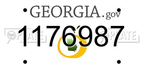 1176987 Georgia License Plate