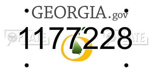 1177228 Georgia License Plate