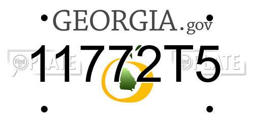 11772T5 Georgia License Plate