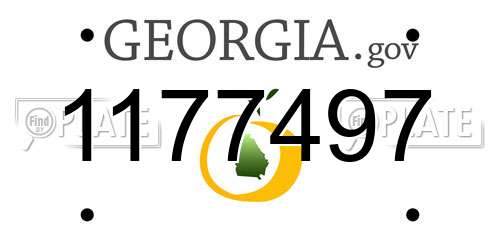 1177497 Georgia License Plate