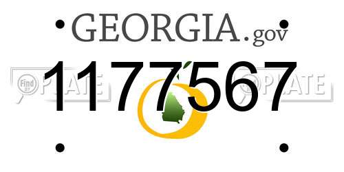 1177567 Georgia License Plate
