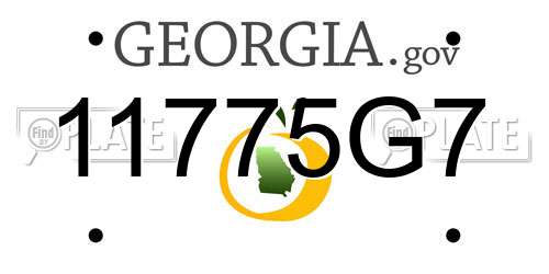 11775G7 Georgia License Plate