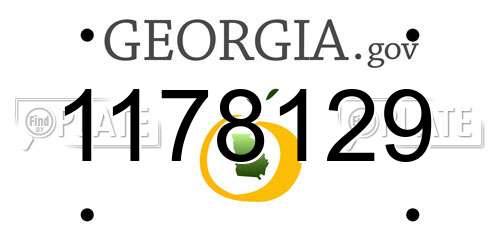 1178129 Georgia License Plate