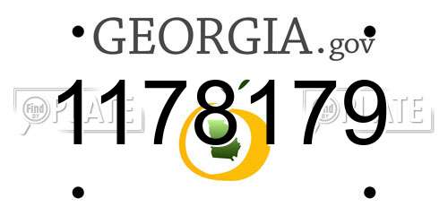 1178179 Georgia License Plate
