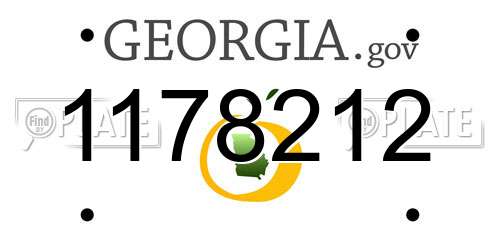 1178212 Georgia License Plate