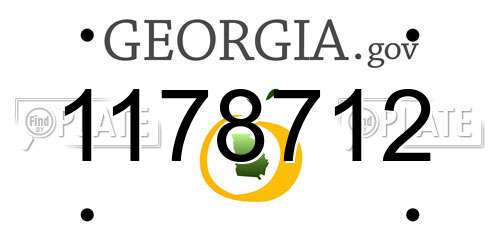 1178712 Georgia License Plate