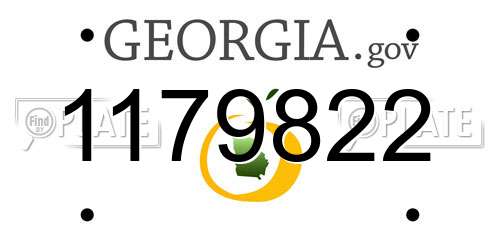1179822 Georgia License Plate