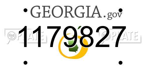 1179827 Georgia License Plate