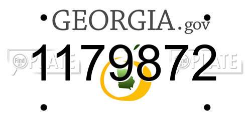 1179872 Georgia License Plate