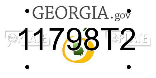 11798T2 Georgia License Plate