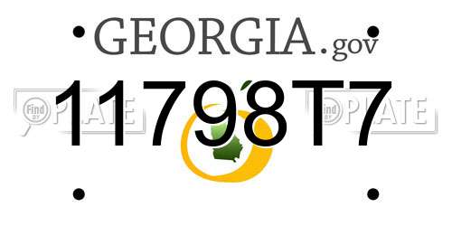 11798T7 Georgia License Plate