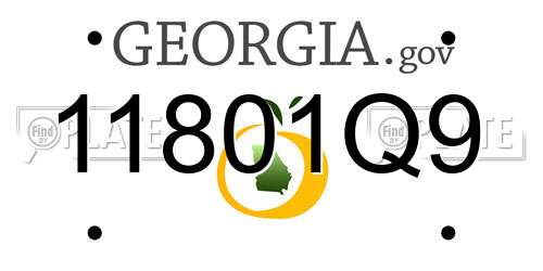 11801Q9 Georgia License Plate