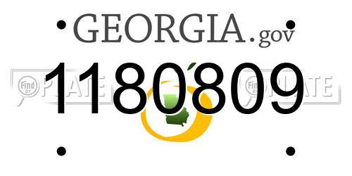 1180809 Georgia License Plate