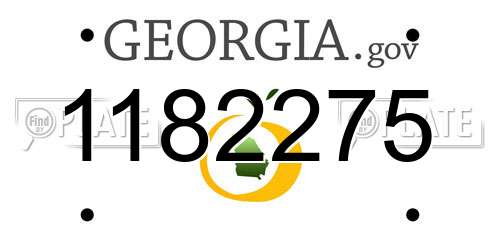 1182275 Georgia License Plate
